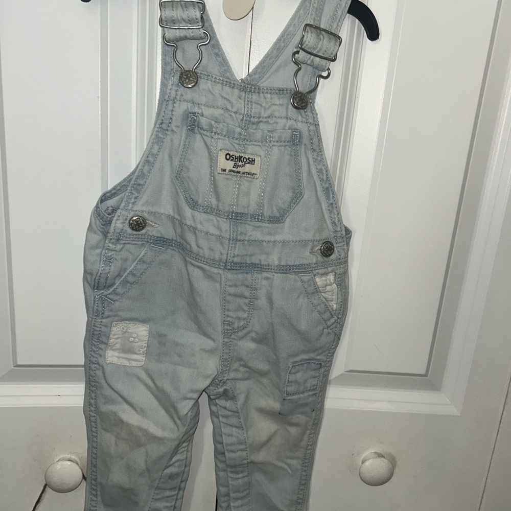 Girls OshKosh B'gosh Light Wash Denim Overalls for kids